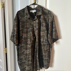 Camo button Down Shirt